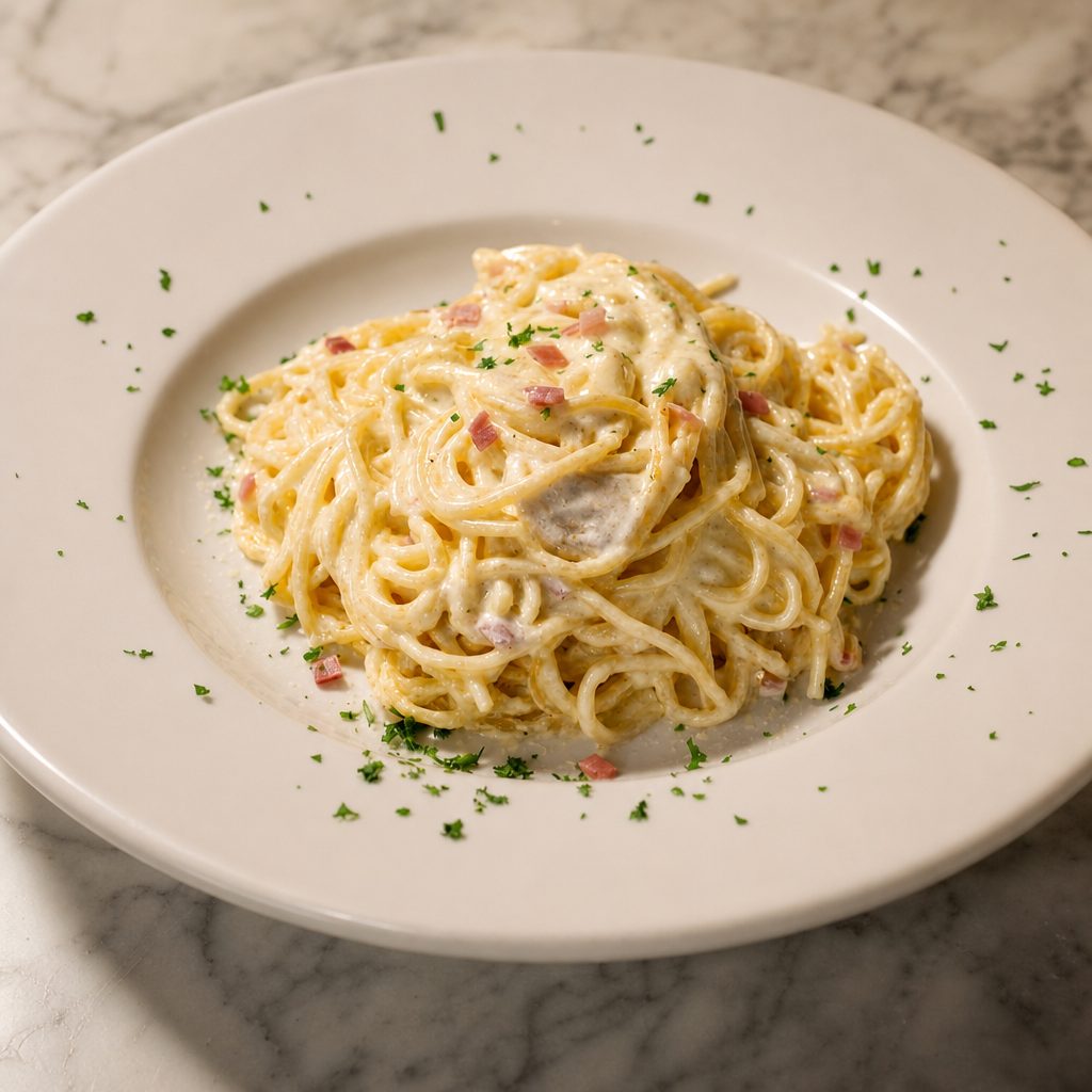 Spaghetti alla Carbonara.