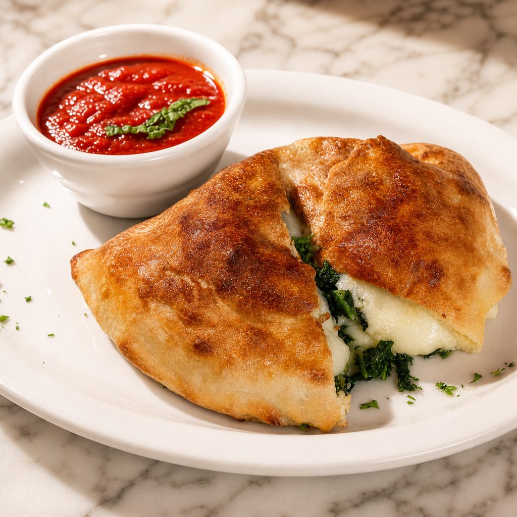Spinach & Cheese Calzone.