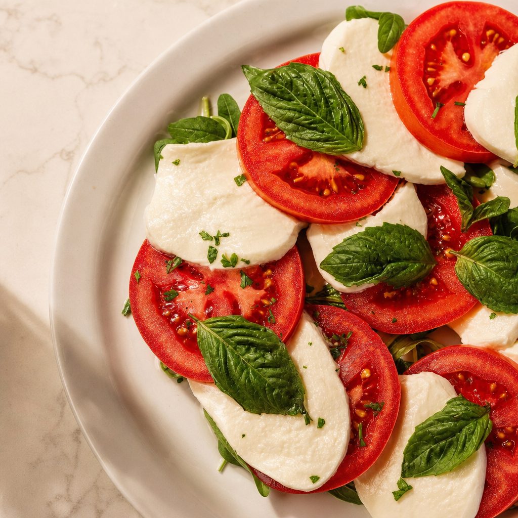 Mozzarella Caprese.